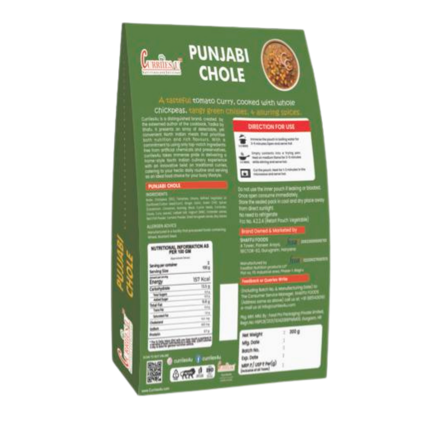 Punjabi Chole β Authentic North Indian Chickpea Curry | Ready-to-Eat Indian Meal