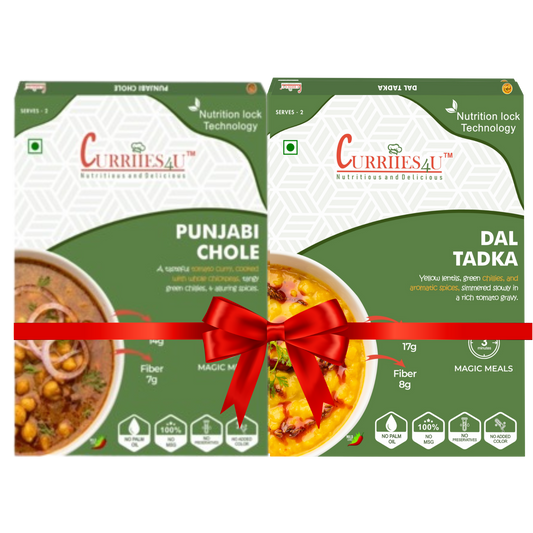 Punjabi Chole & Dal Tadka Combo – Pack of 2 | Authentic North Indian Meals