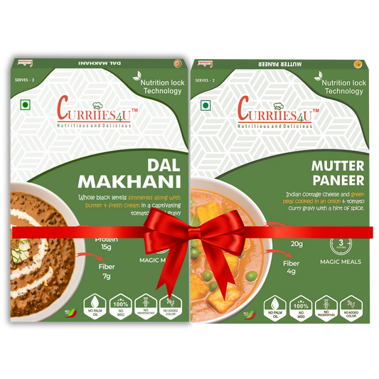 Dal Makhani & Mutter Paneer Combo – Pack of 2 | Ready-to-Eat Indian Meal