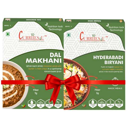 Dal Makhani and Hyderabadi Biryani combo – Shaffufoods ready-to-eat meal