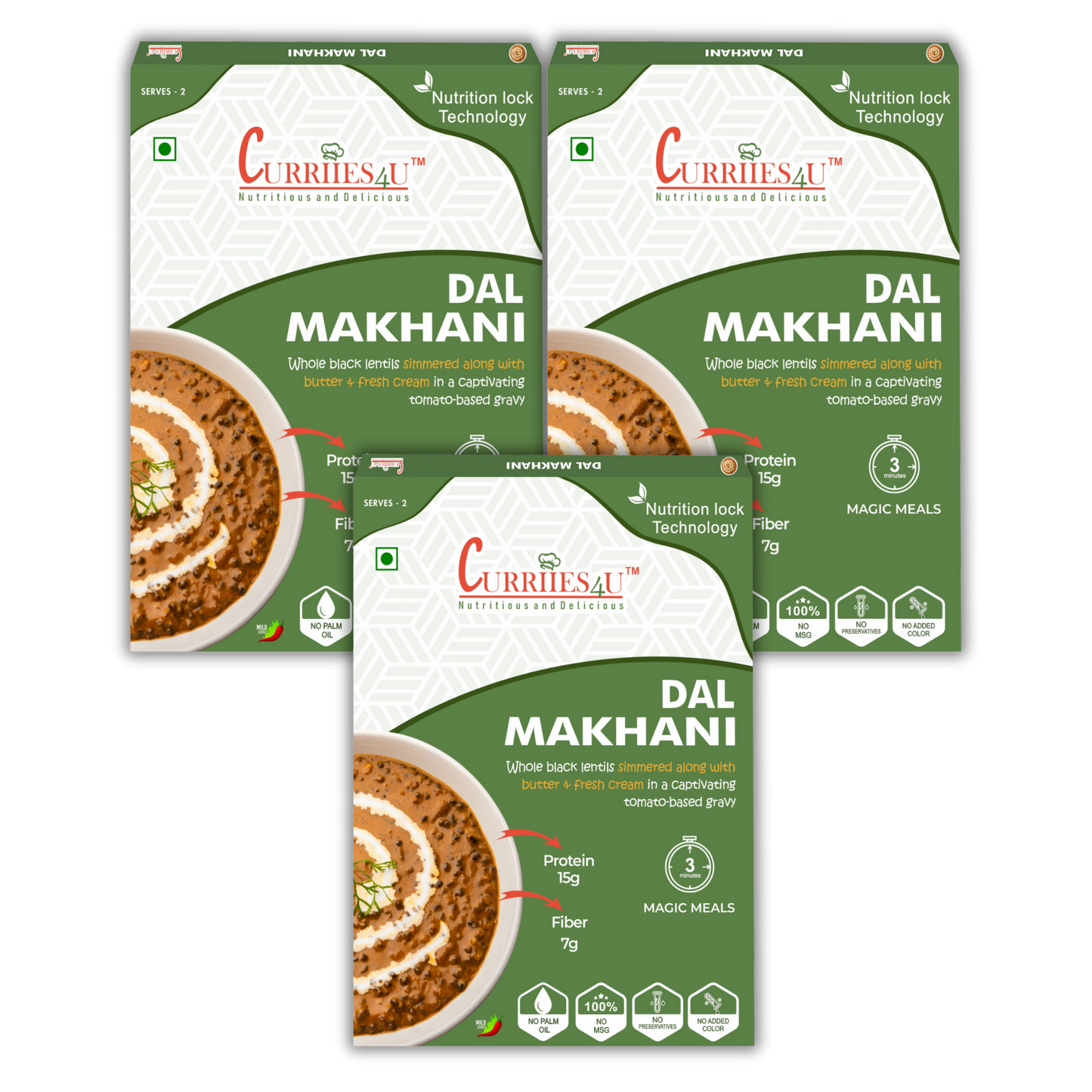 Dal Makhani | Pack of 3 – Rich, Creamy & Ready in 3 Minutes
