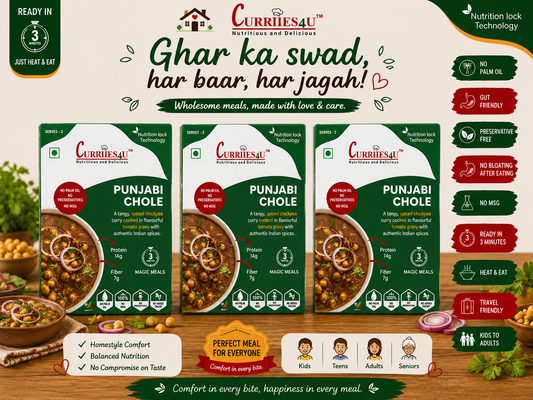 Curriies4u Ready-to-Eat Punjabi Chole Pack of 3