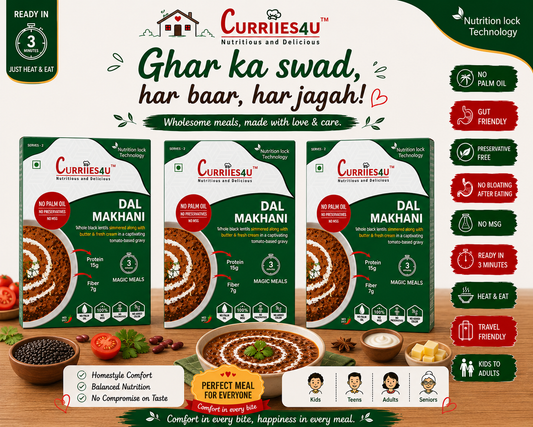 Curries4u Dal Makhani packaging with product details on  in Mumbai 