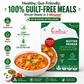 Curry box with Mutter Paneer and promotional text about healthy, gut-friendly meals.

