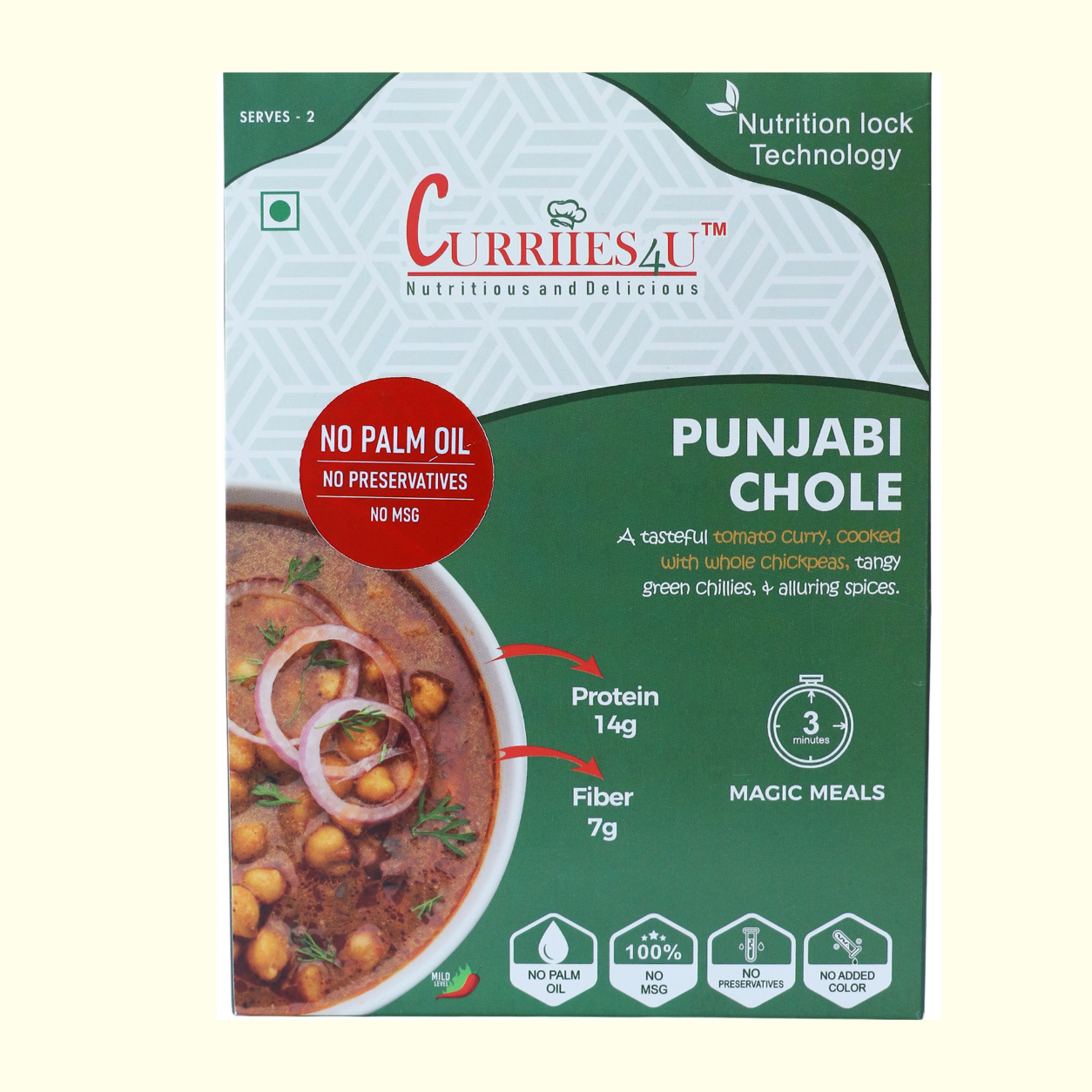 Ready to Eat Punjabi Chole | High Protein Indian Meal