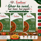 Curriies4u Punjabi Rajma meal packaging with branding and product details on a wooden surface.

