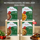 Curriesa food packages on stands with a freebie offer against a neutral background