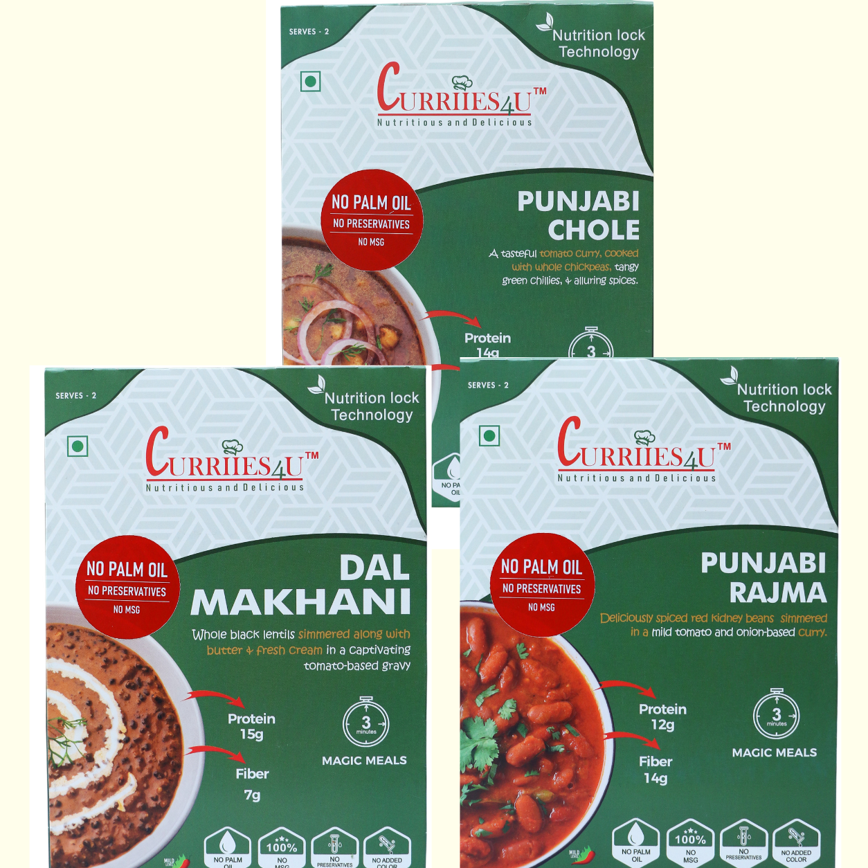 Ready to Eat Meals, Dal Makhani Ready to Eat, Punjabi Chole Ready Meal, Rajma Curry Ready Meal, Indian Food Combo Pack, High Protein Vegetarian Meals, Instant Indian Food, Heat and Eat Meals, No Preservatives Food, No MSG Meals, Shelf Stable Indian Food, Travel Food Pack, Ready to Eat Curry, Healthy Indian Meals, Curriies4U Ready Meals.