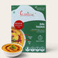 Curriies4u Dal Tadka ready-to-eat Indian meal box with a bowl of yellow lentil curry, 17g protein, and no additives.