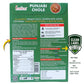 Curriies4u Punjabi Chole ready-to-eat meal packaging back view with ingredients, nutrition facts, and preparation steps.