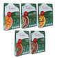 Curriies4u variety pack of five ready-to-eat Indian meals including Mutter Paneer, Dal Makhani, and Punjabi Chole.
