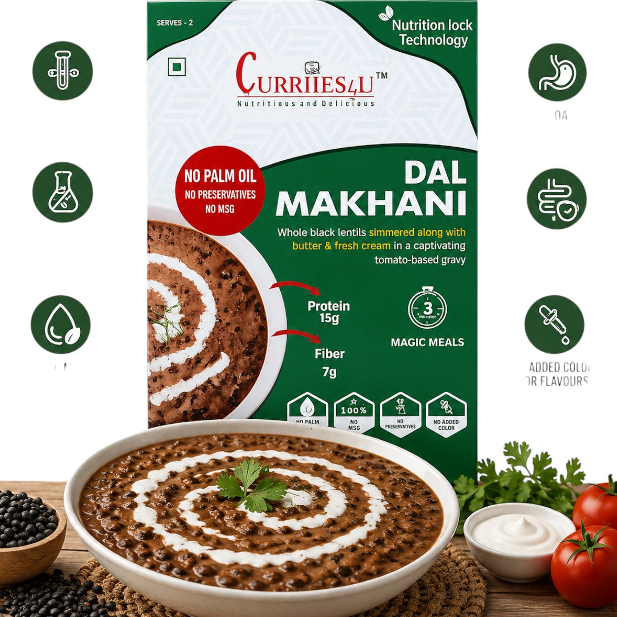 Curriies4u Ready-to-Eat Dal Makhani- Solo Craving(300g)