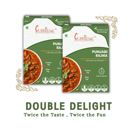 Pack of two Punjabi Rajma -Double Delight by curriis4u ready-to-eat meal